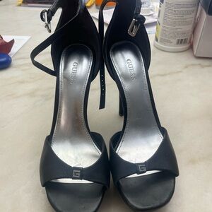 Guess Black Strappy Heels